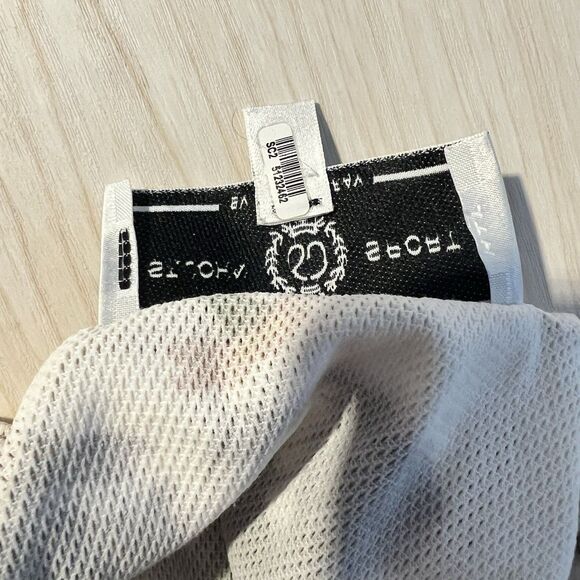 St. John Sport Blouse S USA Open Knit Travel Postage Stamp Preppy Casual Summer - Picture 6 of 10